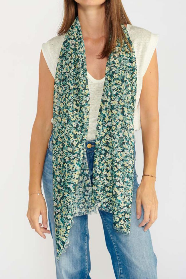 Yellow-green floral Ricolo scarf