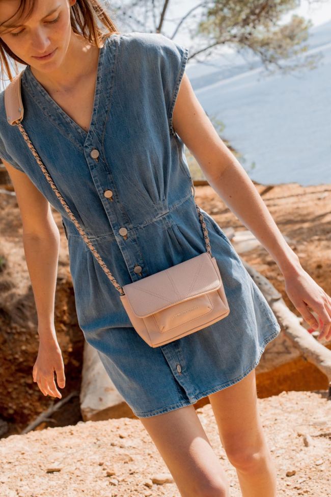 Powdery pink Rose shoulder bag