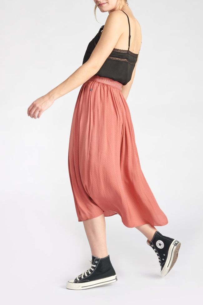 Long terracotta Trop skirt