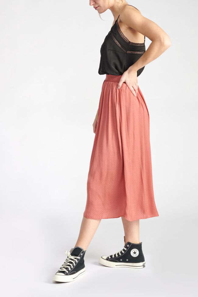 Long terracotta Trop skirt