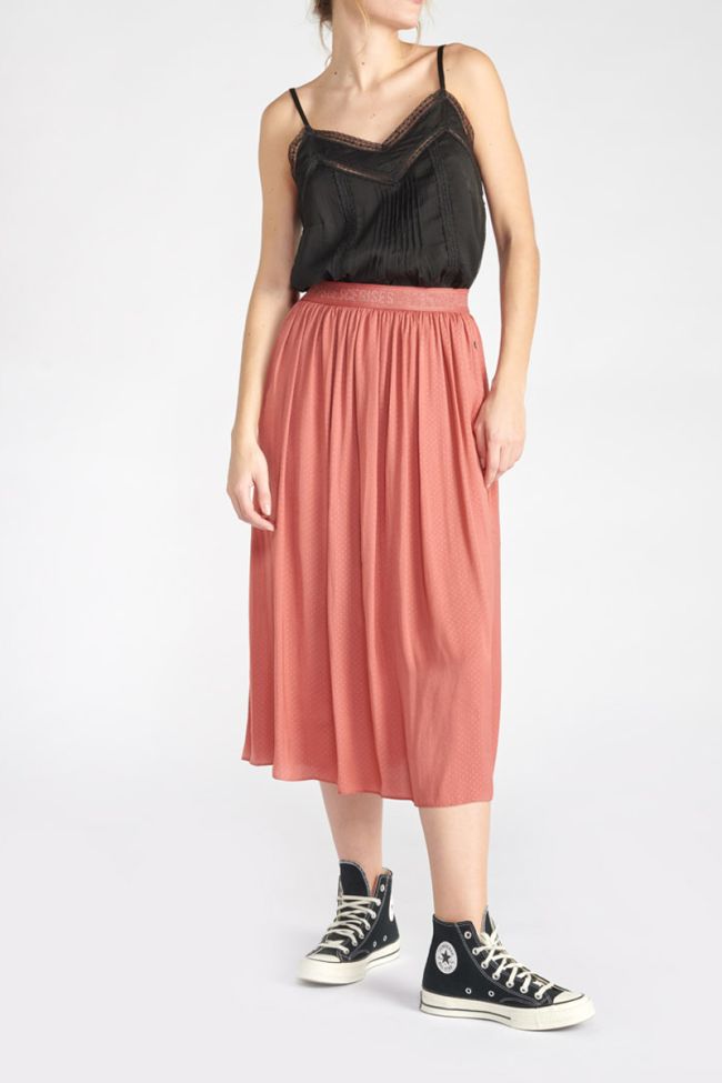 Long terracotta Trop skirt