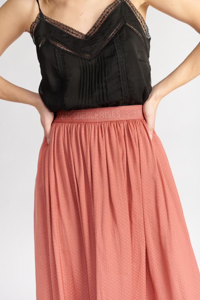Long terracotta Trop skirt