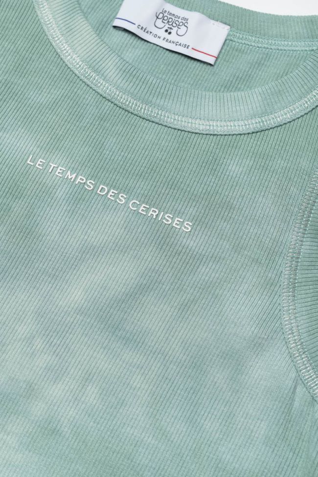 Aqua tie-dye Callgi short top