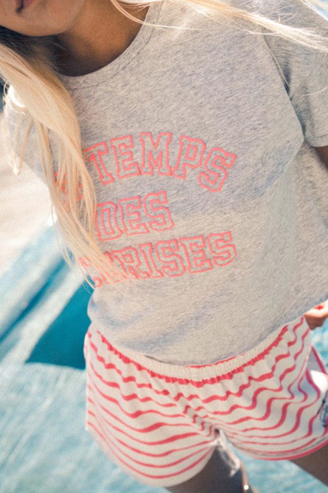 Grey Fluogi short t-shirt