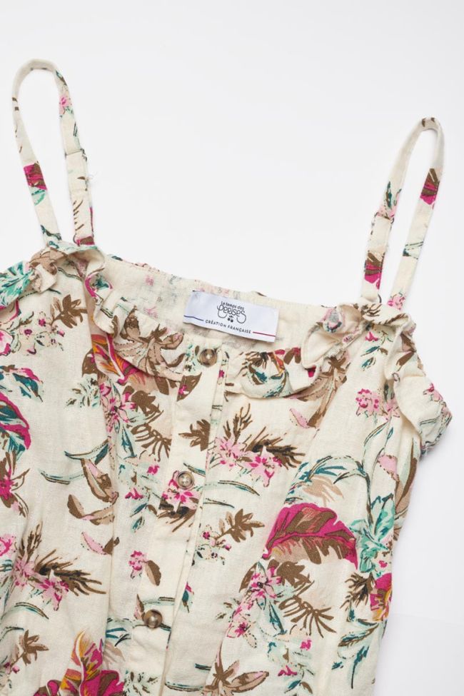 Tropical print Itzagi short top