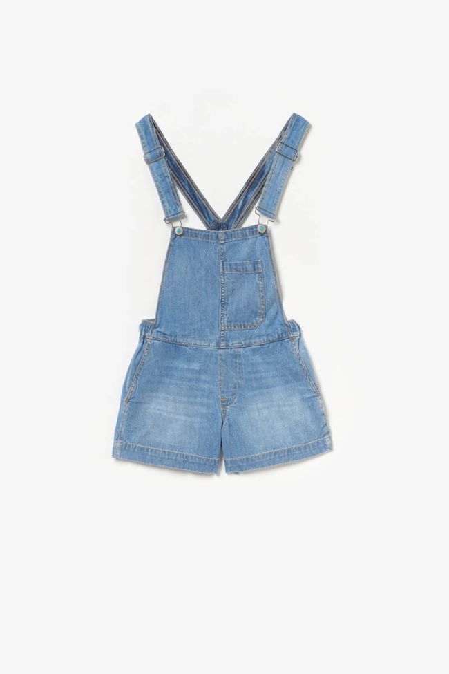 Light blue denim Luz dungaree shorts