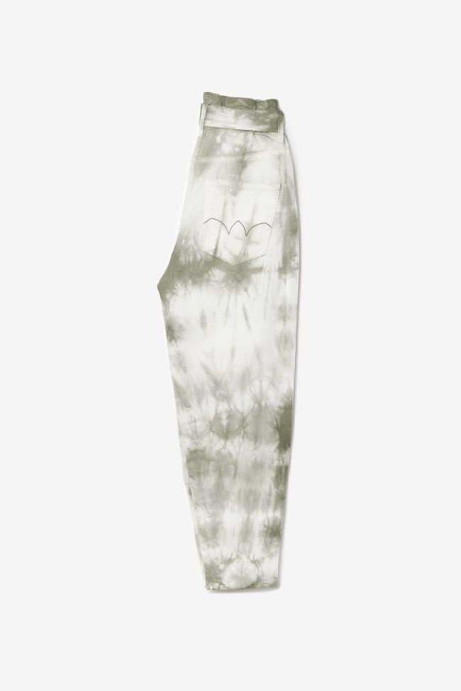 Jeans Milina loose taille haute tie and dye kaki