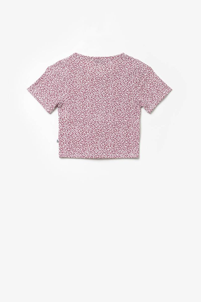 Purple floral Mojagi short top