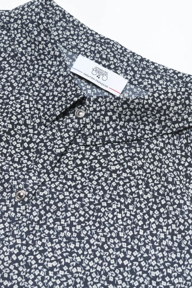 Navy floral Namigi short shirt