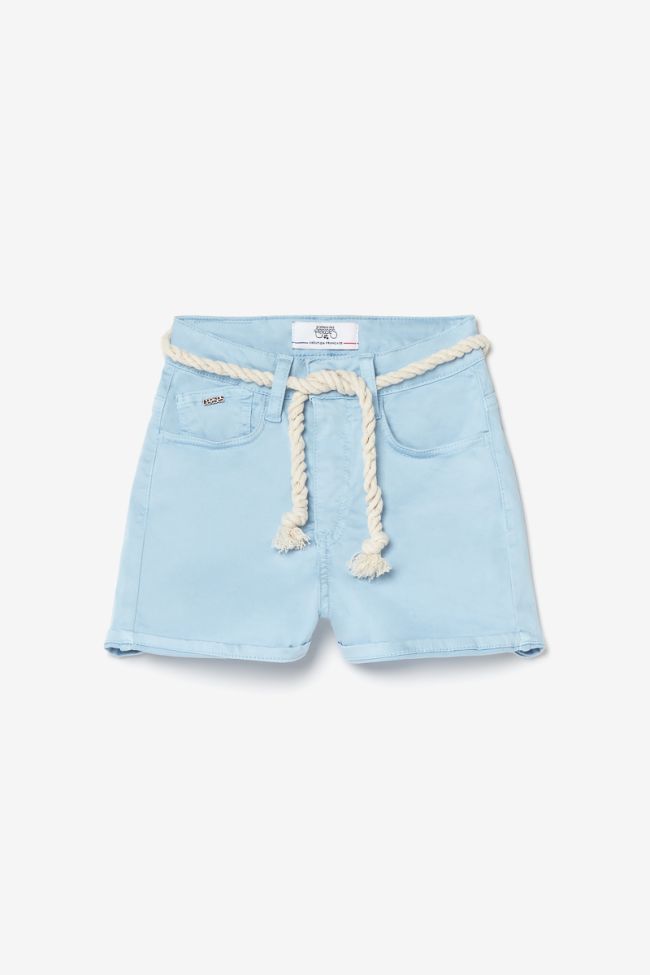 Sky blue Tiko high-waisted shorts
