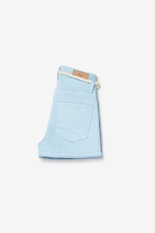 Sky blue Tiko high-waisted shorts