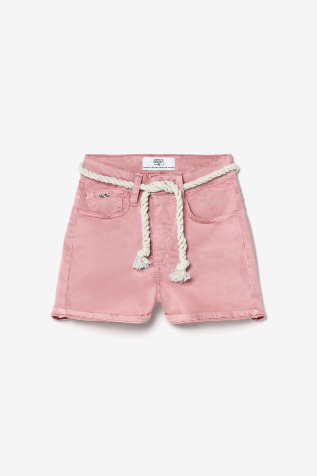 Powder pink Tiko high-waisted shorts