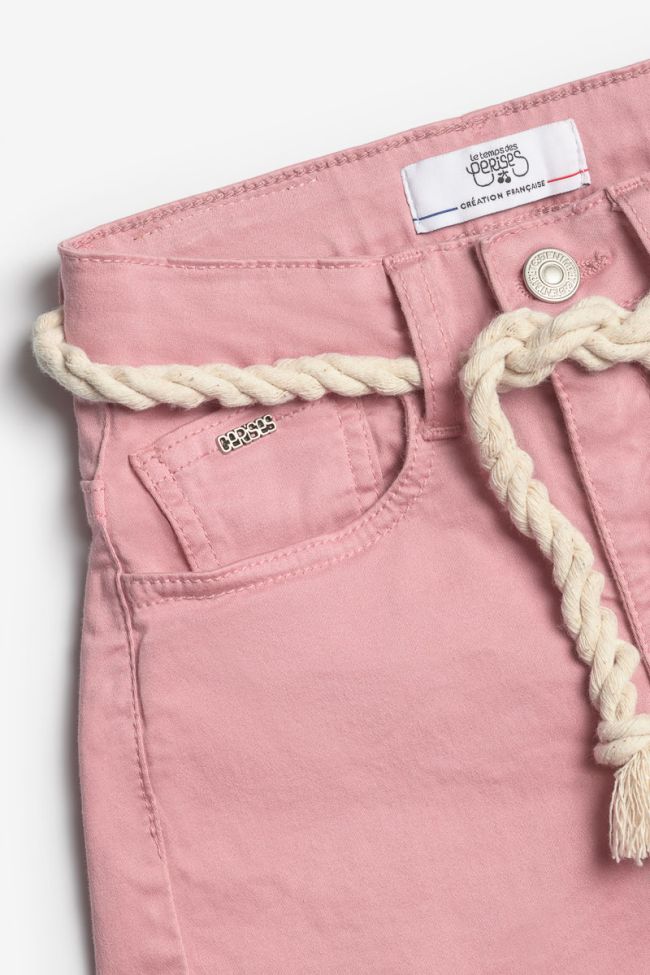 Powder pink Tiko high-waisted shorts