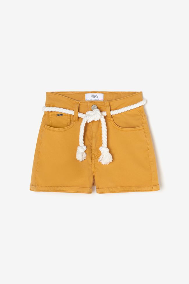 Mustard Tiko high-waisted shorts