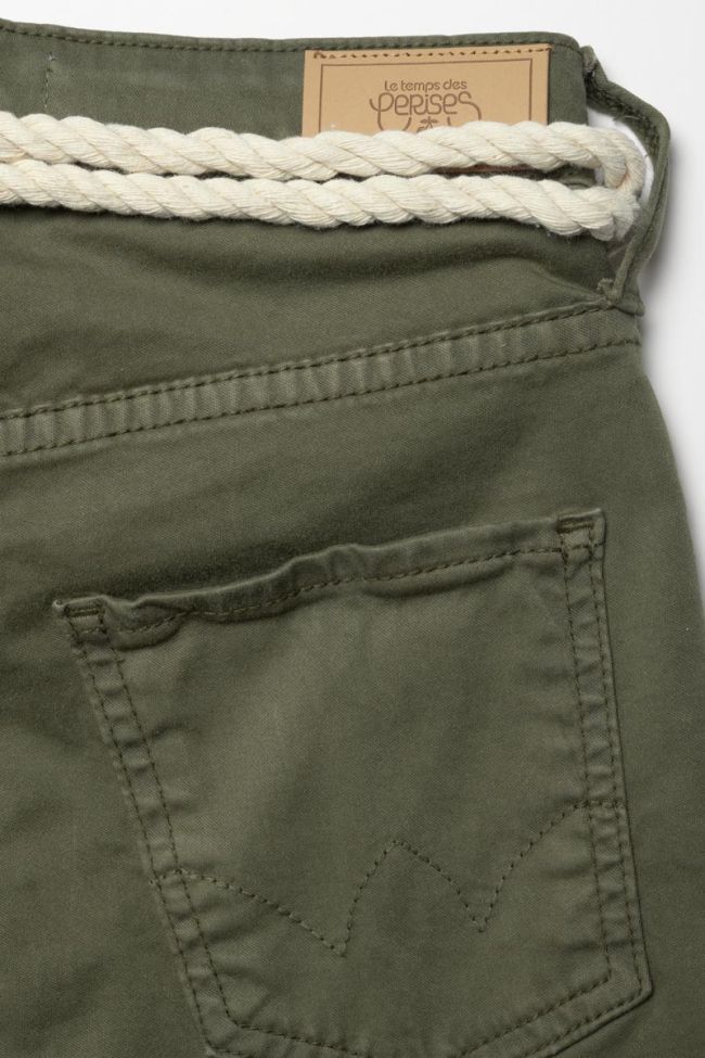Khaki Tiko high-waisted shorts