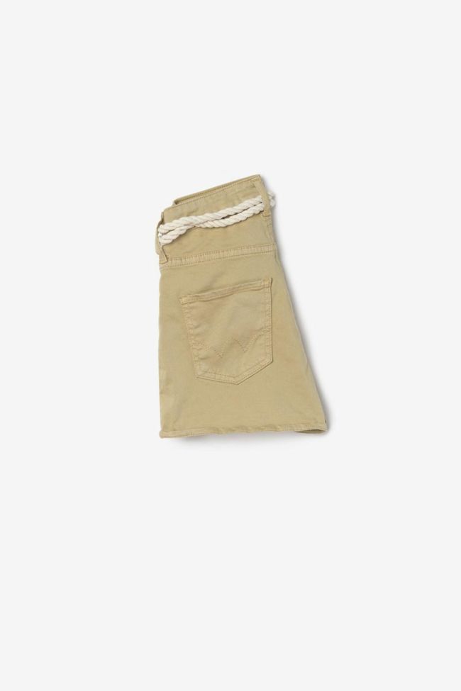 Beige Tiko high-waisted shorts