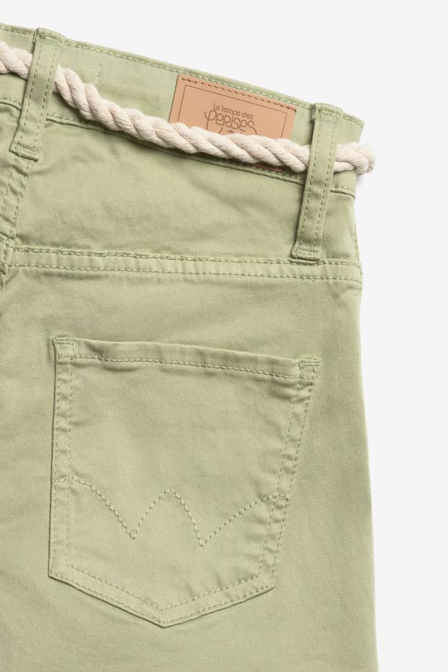 Almond green Tiko high-waisted shorts
