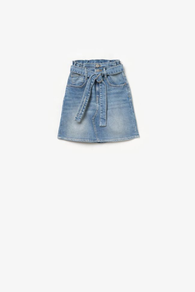 Vilar high-waisted light blue denim skirt