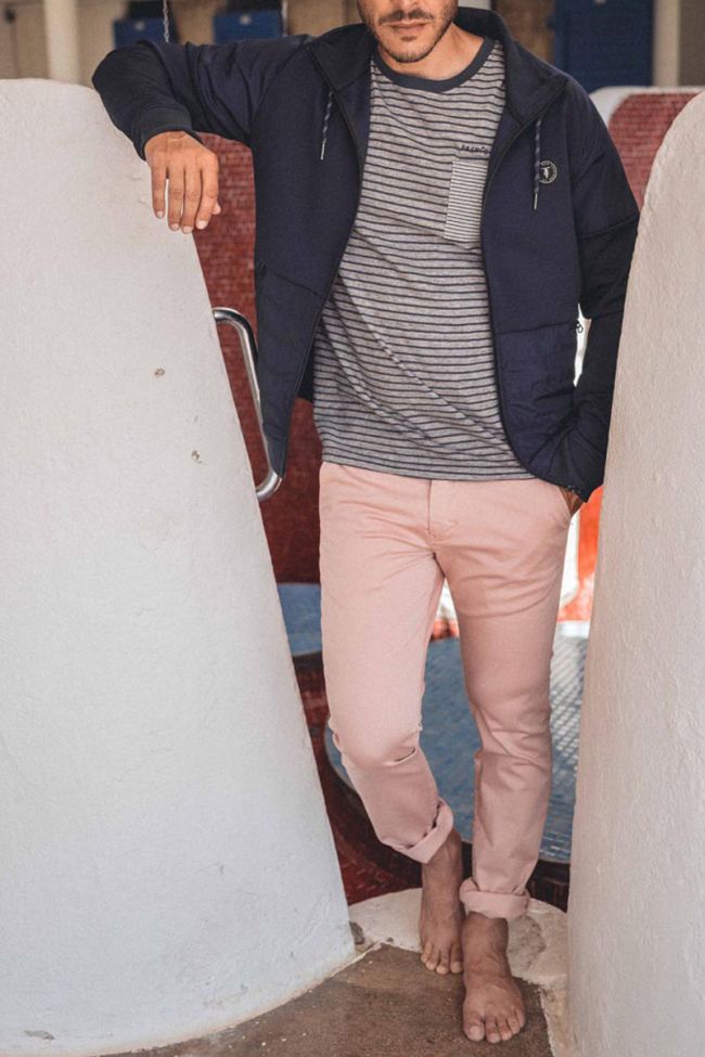 Navy Basel zip-up sweatshirt