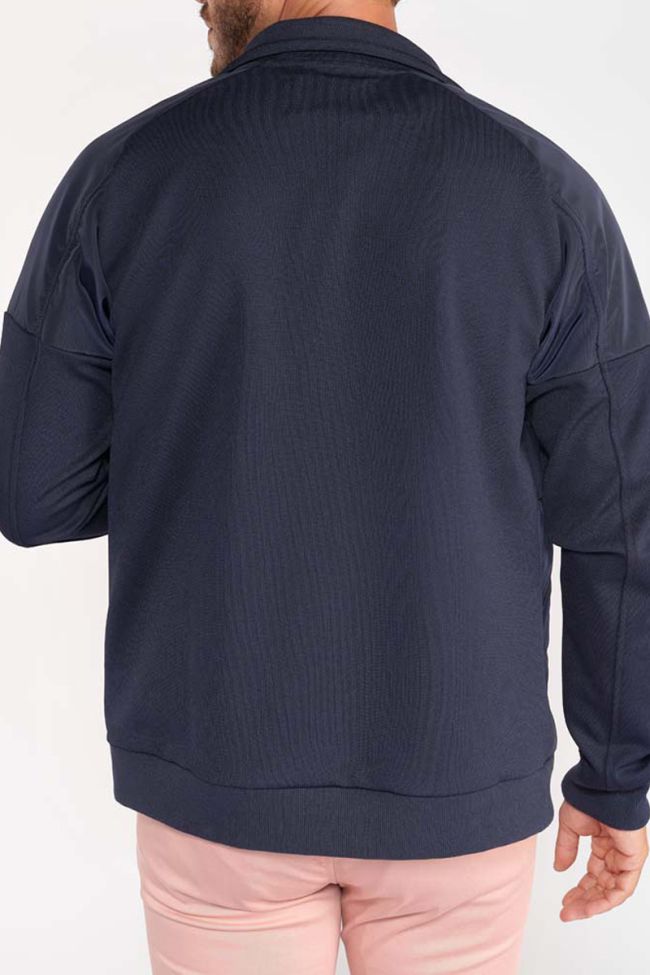 Navy Basel zip-up sweatshirt