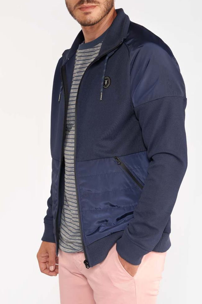 Navy Basel zip-up sweatshirt