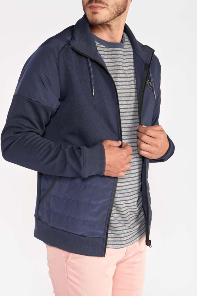 Navy Basel zip-up sweatshirt