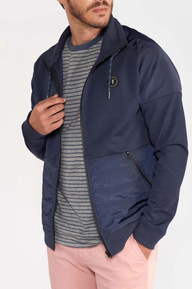 Navy Basel zip-up sweatshirt