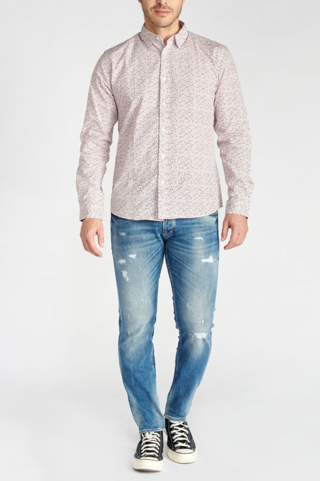 Kristo shirt with pink floral pattern