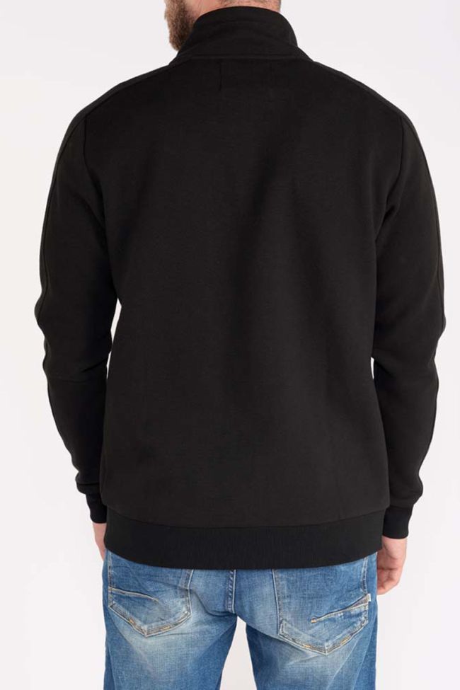 Black Lodal zip-up sweatshirt