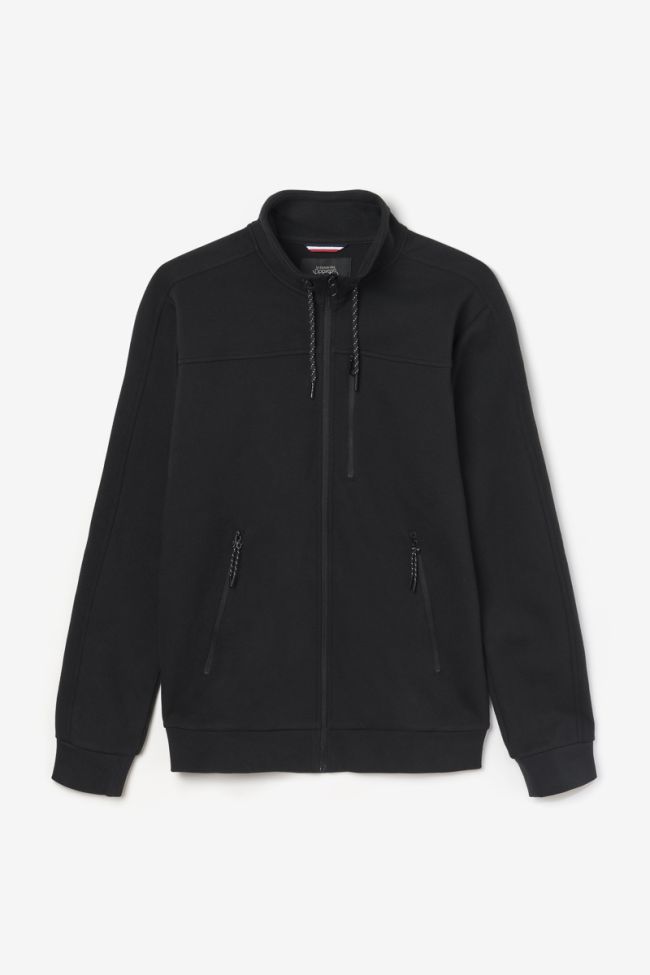 Black Lodal zip-up sweatshirt