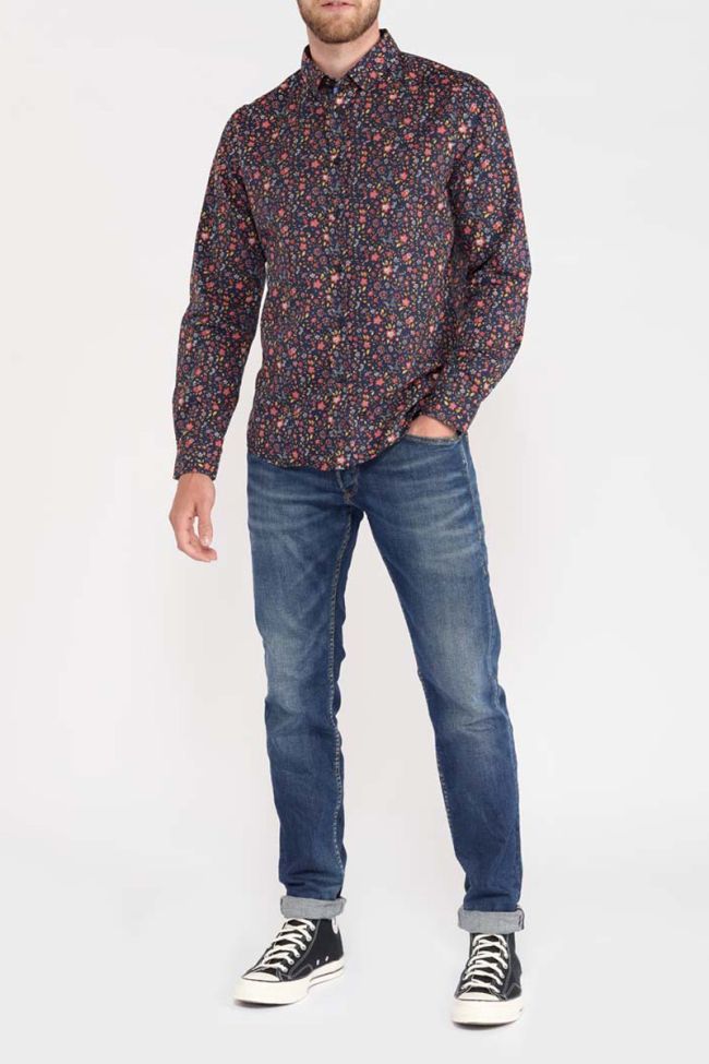 Navy flower print Lukal shirt