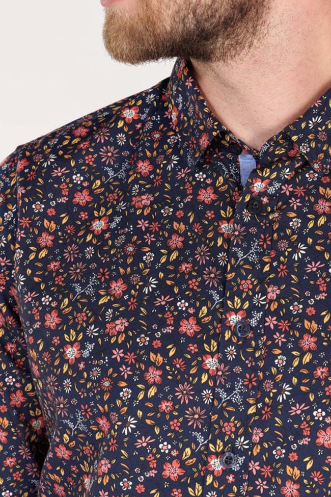 Navy flower print Lukal shirt