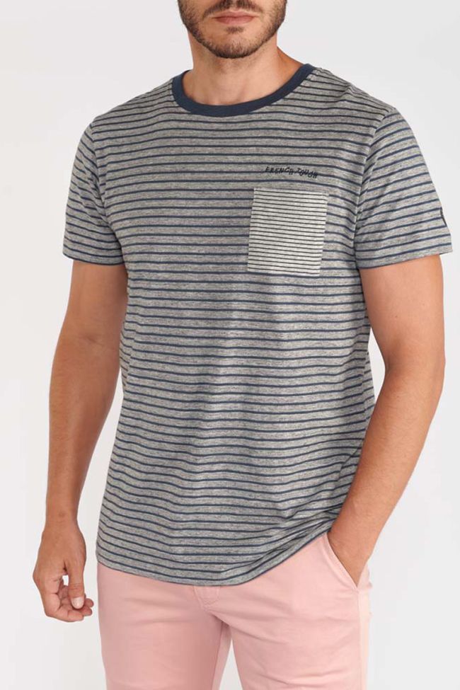 Grey striped Ponan t-shirt