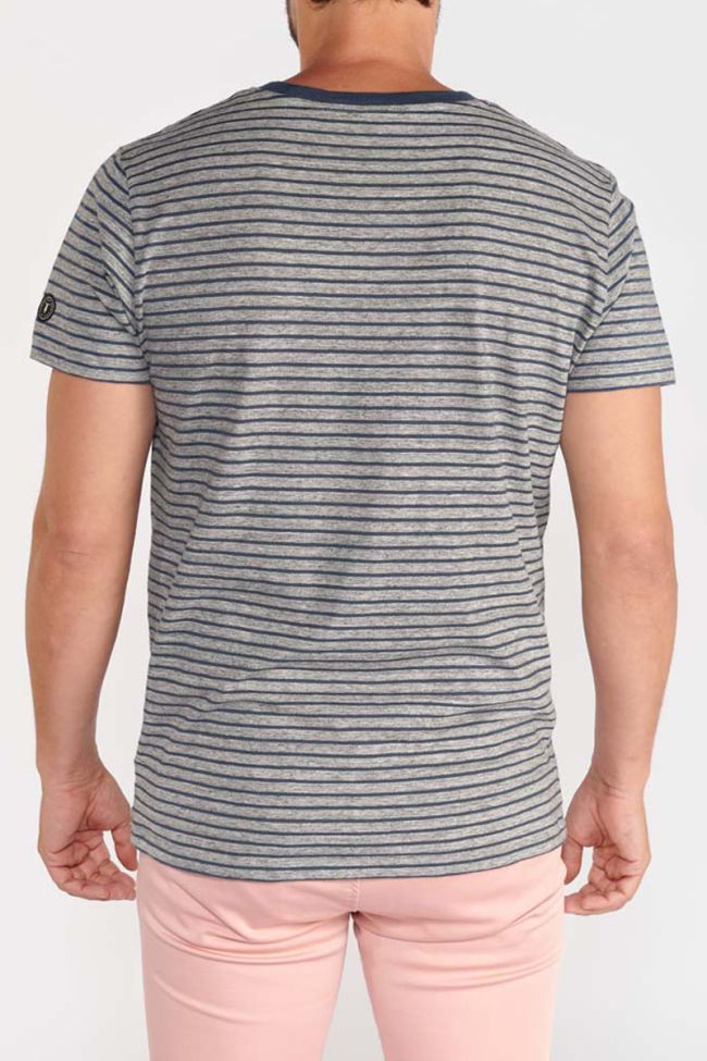 Grey striped Ponan t-shirt
