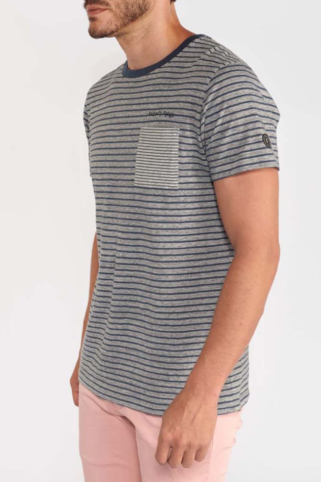 Grey striped Ponan t-shirt