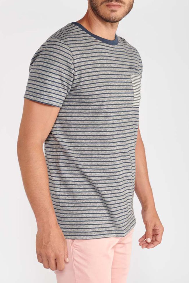Grey striped Ponan t-shirt