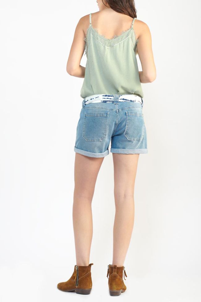 Faded light blue denim Bloom shorts