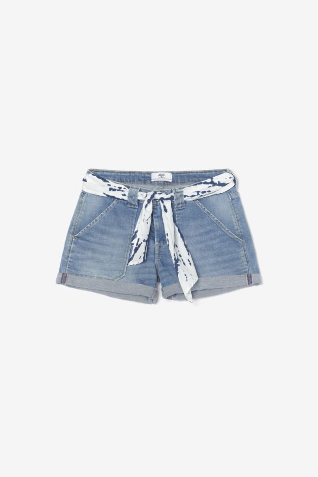 Faded light blue denim Bloom shorts