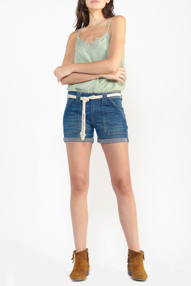 Faded blue denim Bloom shorts