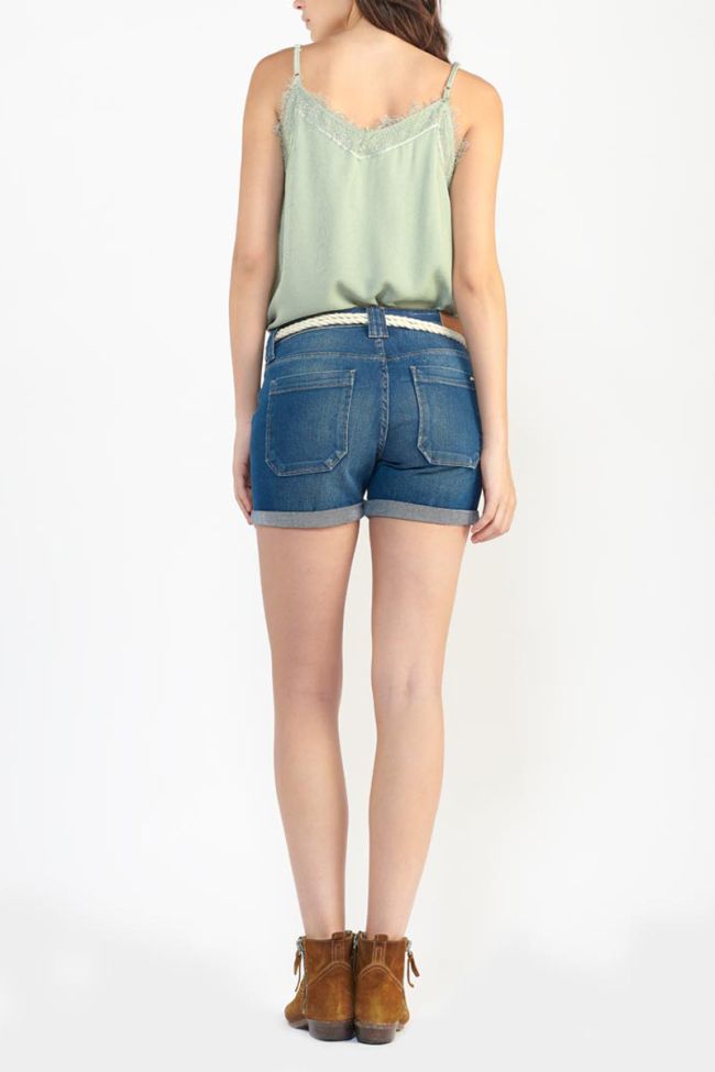 Faded blue denim Bloom shorts