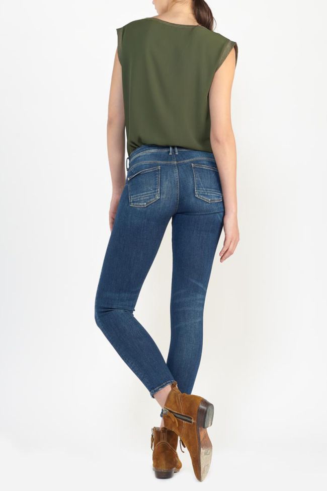 Jeans pulp slim Lise 7/8th destroy vintage blue N°2