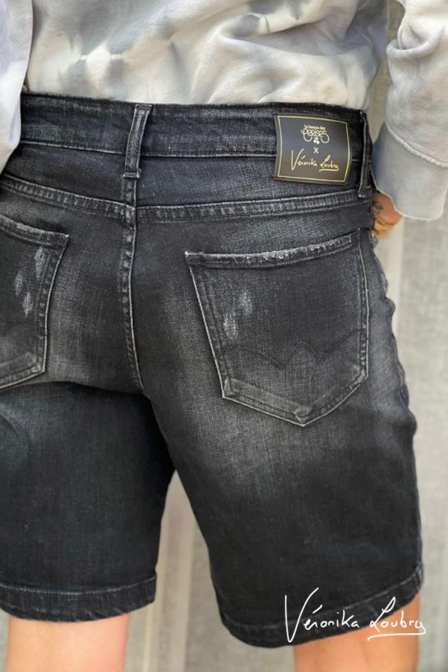 Mary bermuda shorts in black jeans by Véronika Loubry