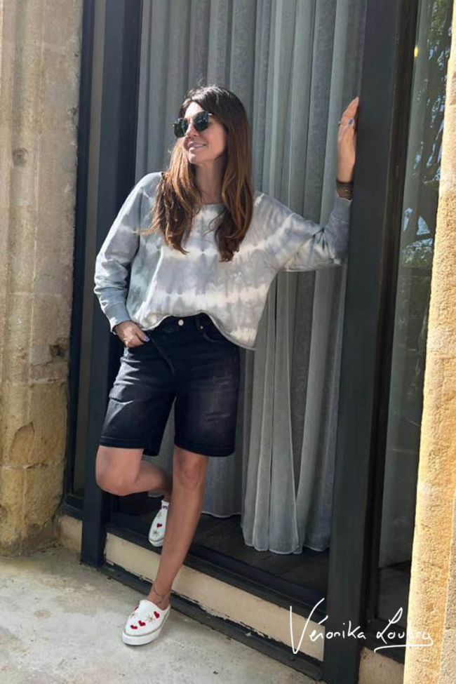 Mary bermuda shorts in black jeans by Véronika Loubry