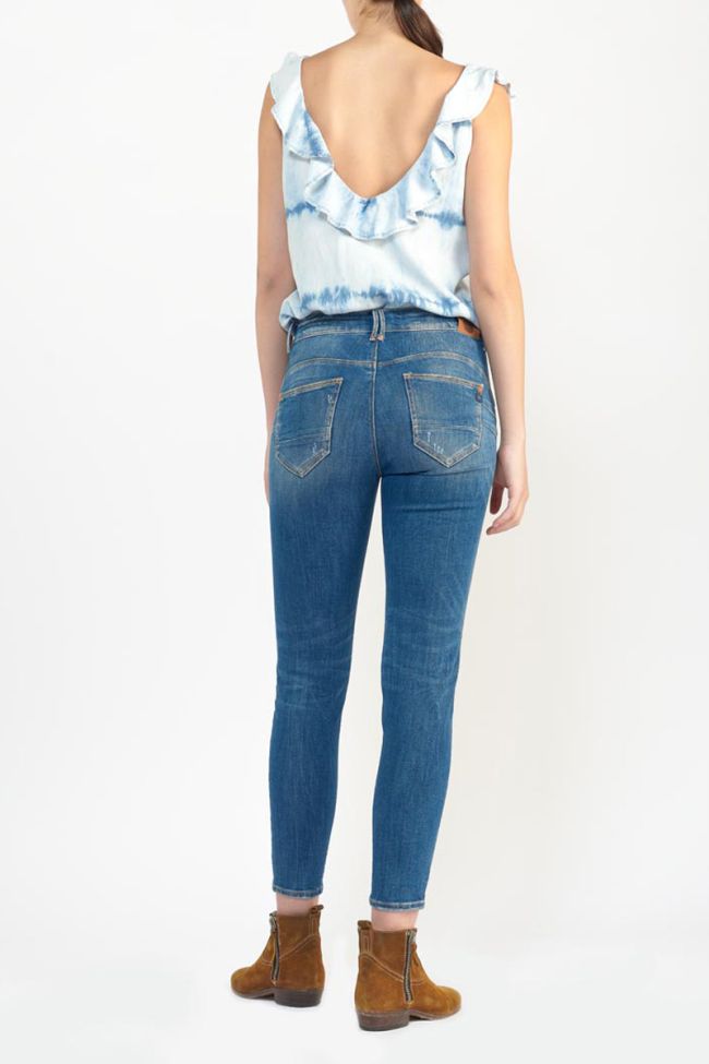 Jeans pulp slim Nin high waist 7/8th destroy vintage blue N°3