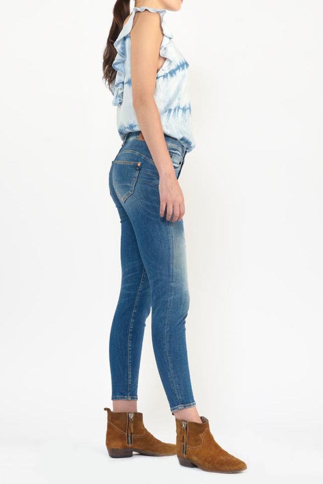 Jeans pulp slim Nin high waist 7/8th destroy vintage blue N°3