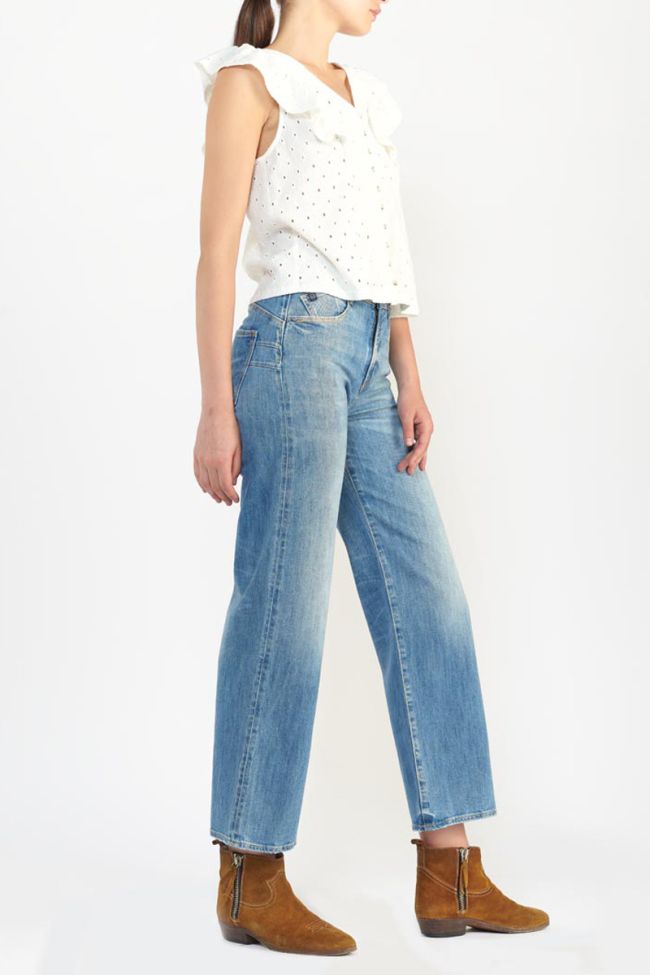 Jeans pulp wide leg high waist 7/8th blue N°4