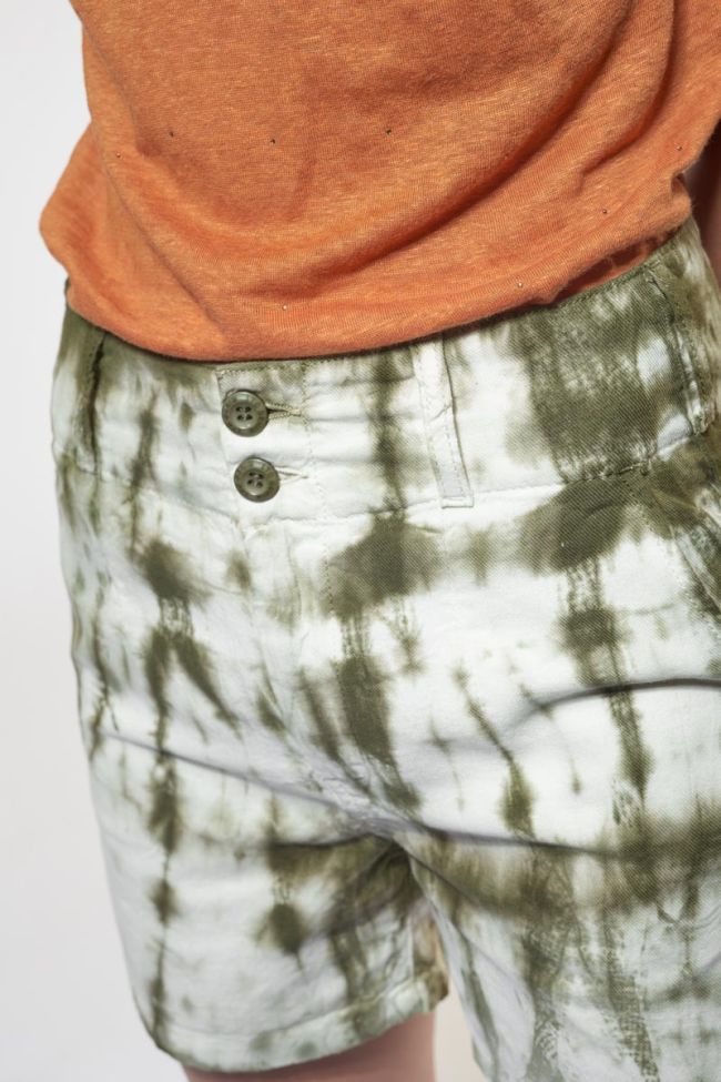 Khaki tie-dye Sydney shorts