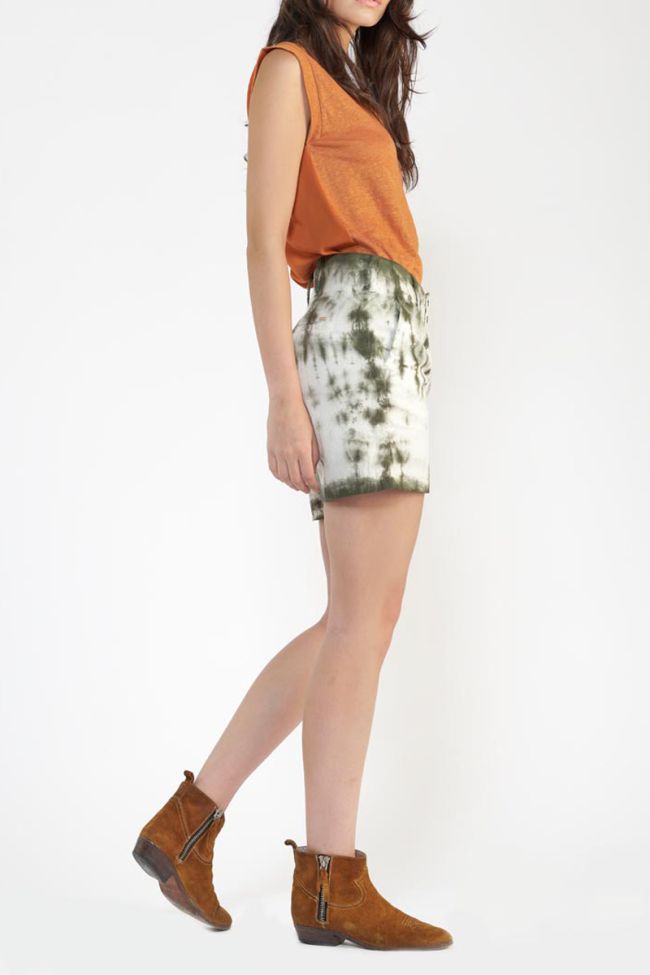 Khaki tie-dye Sydney shorts