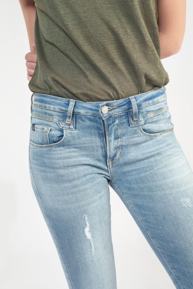 Jeans power skinny Wels 7/8th destroy blue N°4