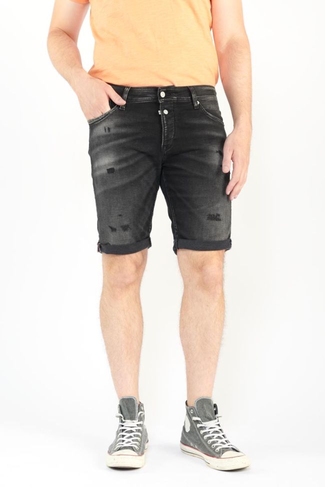 Distressed faded black Jogg If Bermuda shorts